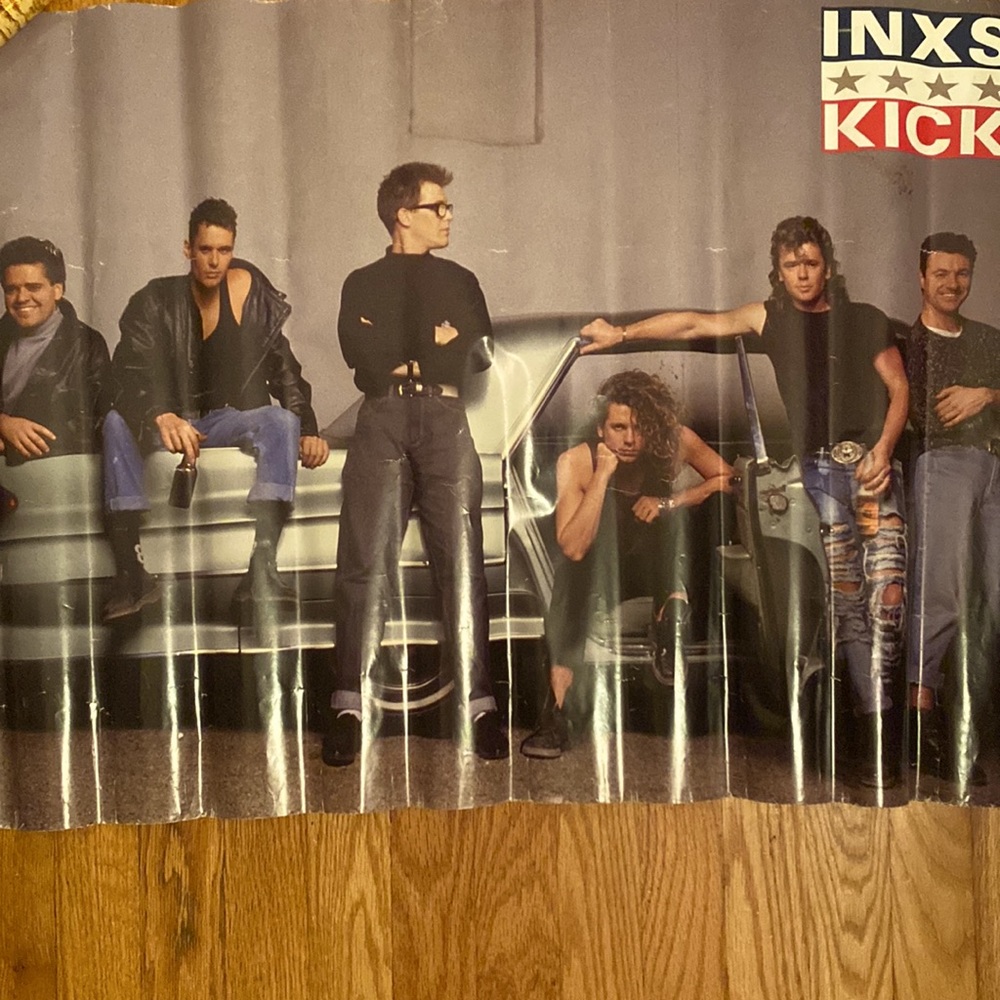ORIGINAL 1980 circa INXS KICK poster